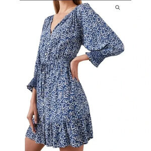 Rails Blue and White Floral Dress